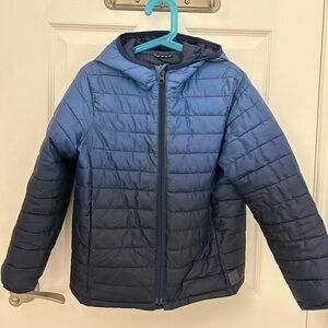 Gap Kids, Blue, Ombré, Primaloft Puffer Coat, Sz S